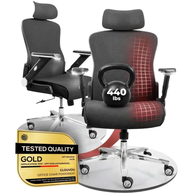 Duraxl Bureaustoel - Ergonomisch - Max. 200 kg - Zwart