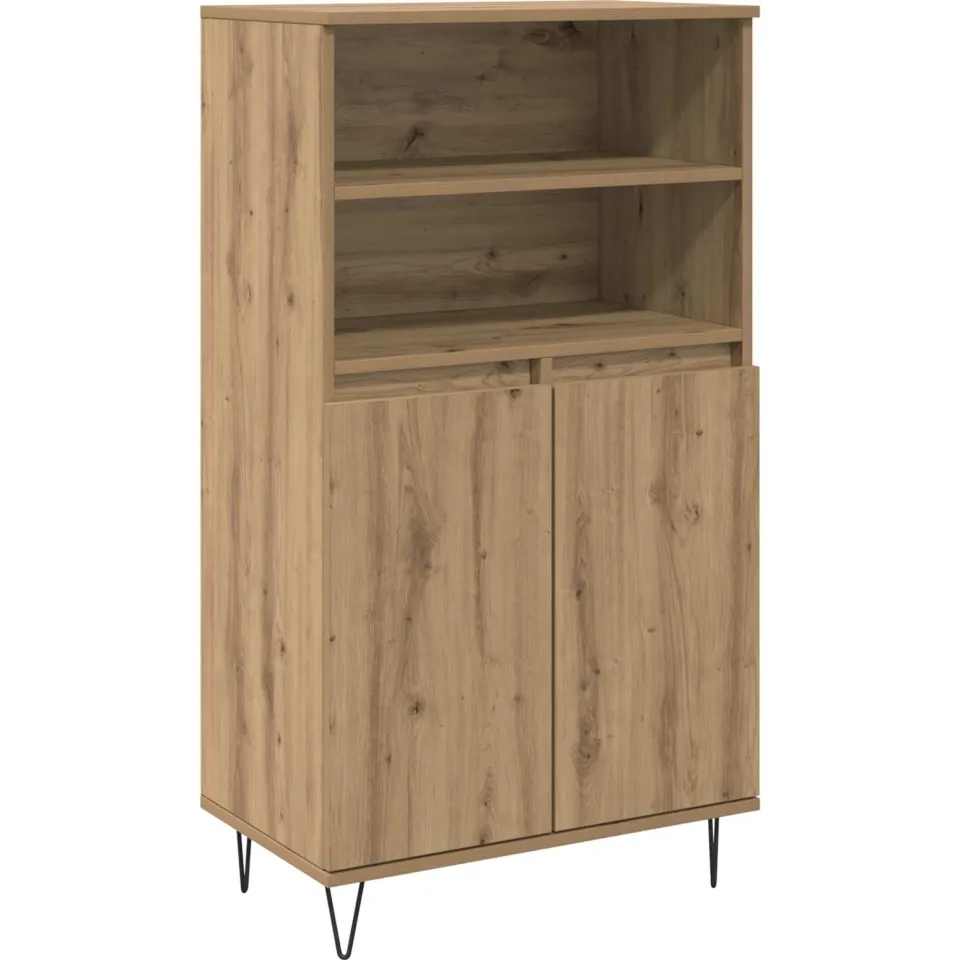 vidaXL Highboard Bruin 60 x 36 x 110 cm Bewerkt hout, foto 3