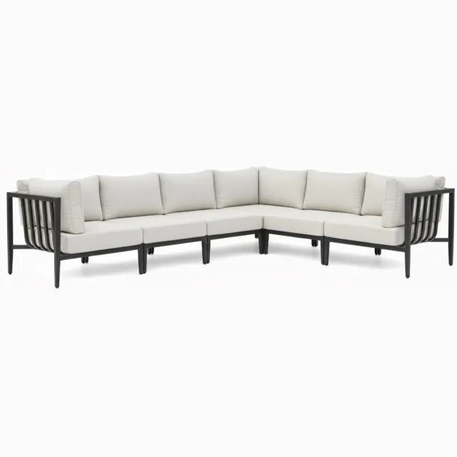 Belito Daan XL Loungeset | Aluminium | Carbon Black | 320x245 cm | Nr. 2 Links Zwart