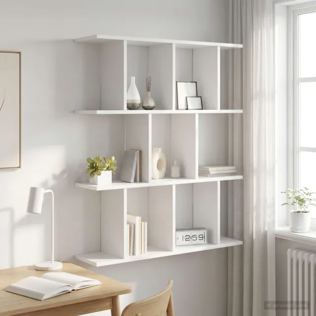 vidaXL Wandplank Wit 102 x 20 x 96 cm