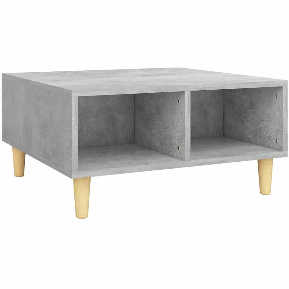vidaXL Salontafel 60x60x30 cm bewerkt hout betongrijs grijs, foto 3