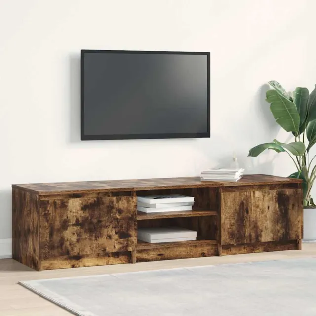 vidaXL Tv-meubel 140x40x35,5 cm bewerkt hout gerookt eikenkleurig Bruin