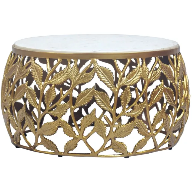 Wohnling Salontafel wit marmeren blad 60x60 cm - WL7.342 Zie omschrijving