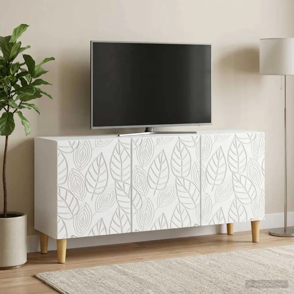 vidaXL TV-kast 99 x 34,5 x 50 cm Wit Bewerkt hout, foto 3