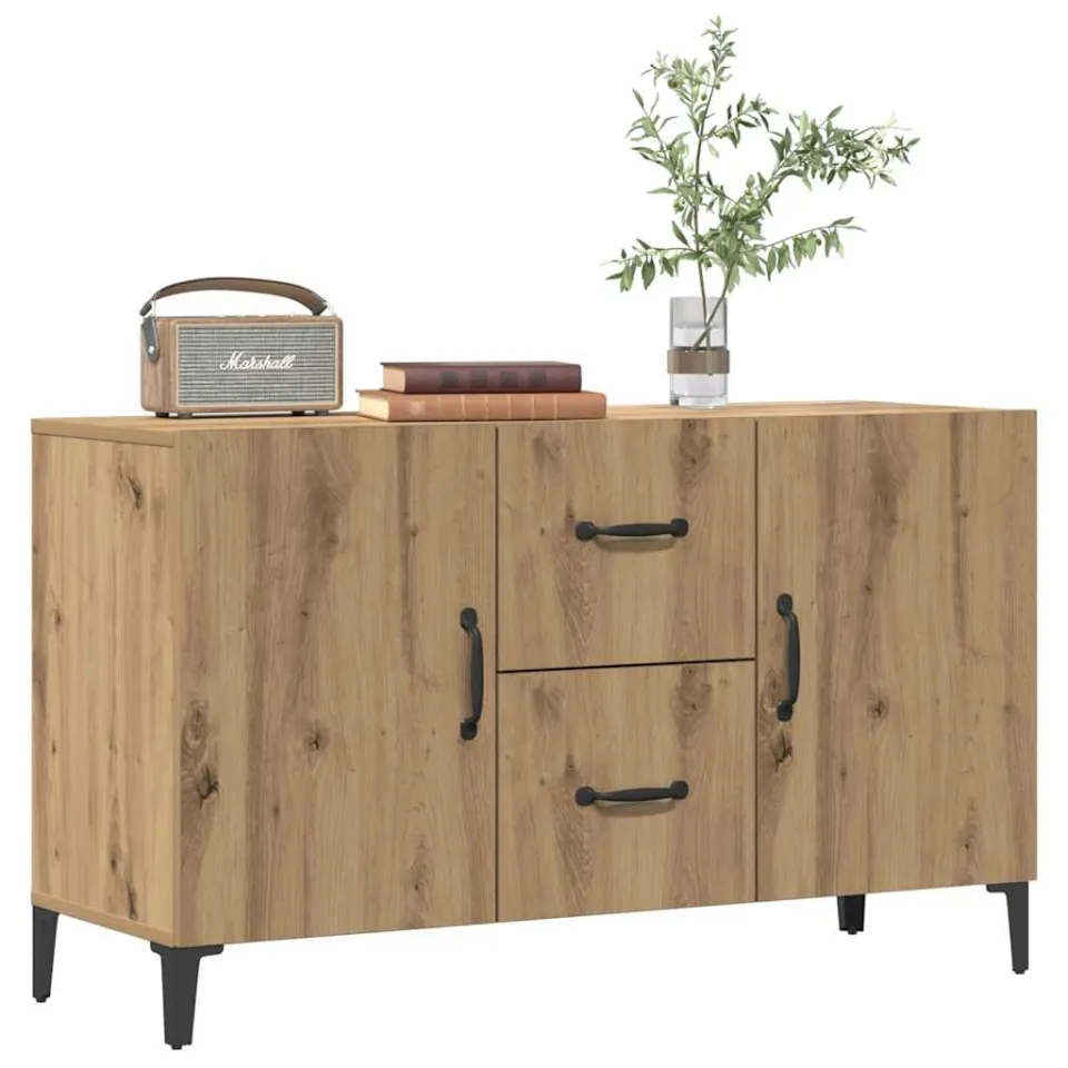 vidaXL Dressoir 100x36x60 cm bewerkt hout artisanaal eikenkleurig, foto 3