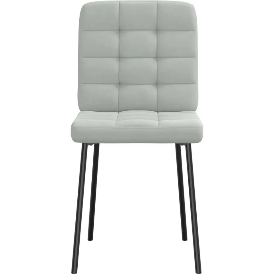vidaXL Eetkamerstoelen 6 st fluweel lichtgrijs