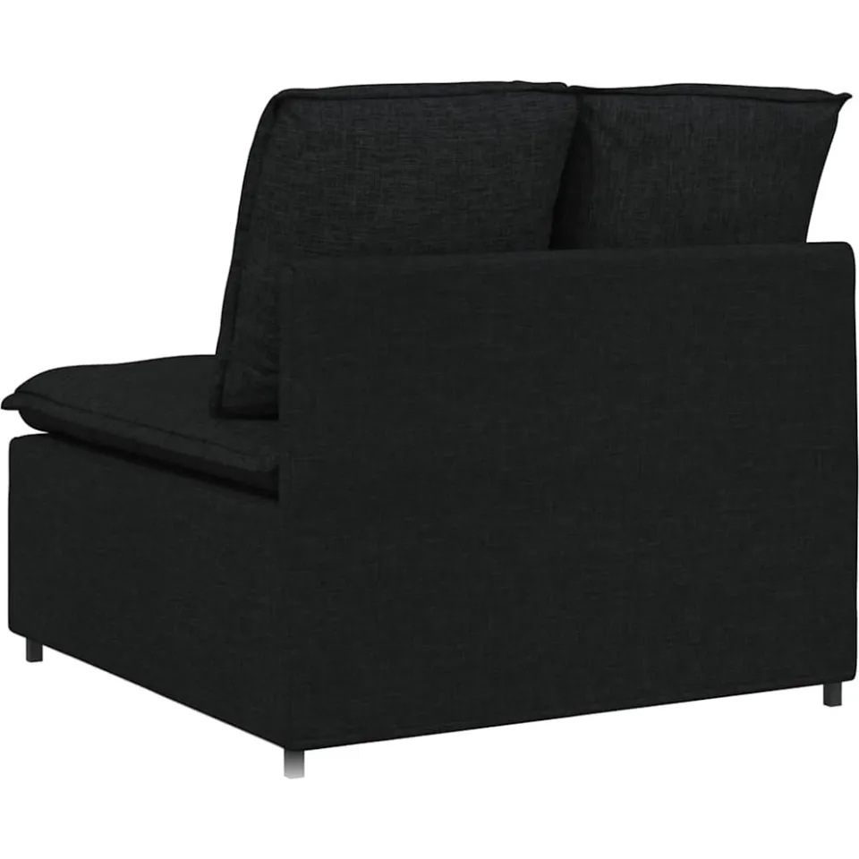 vidaXL Modulaire bank middenmodule met kussens 100 cm zwart, foto 4