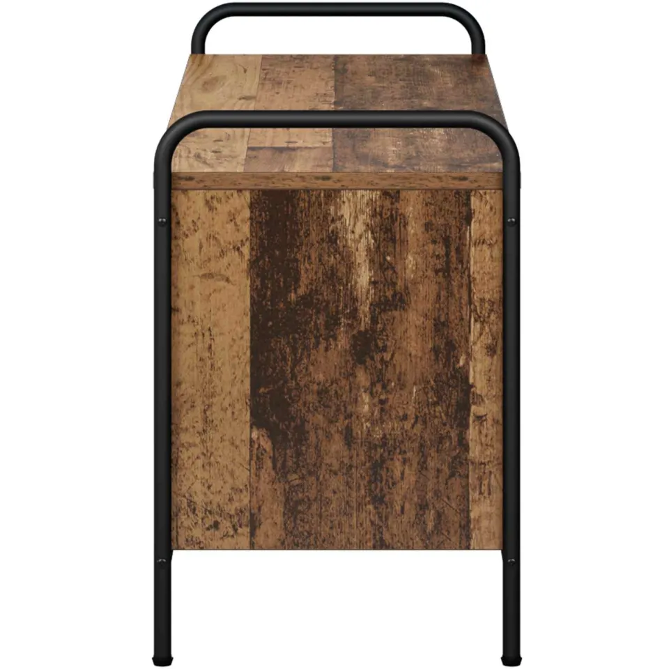 vidaXL Tv-meubel 140 x 39,5 x 50 cm Oud hout Bewerkt hout bruin, foto 4