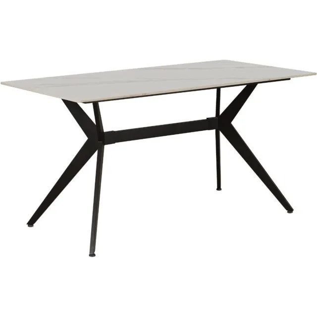 Dimehouse Eettafel Grace Sintered Stone Marmerlook Wit 210 x 100 x 76 cm - Marmer - Modern - Rechthoek