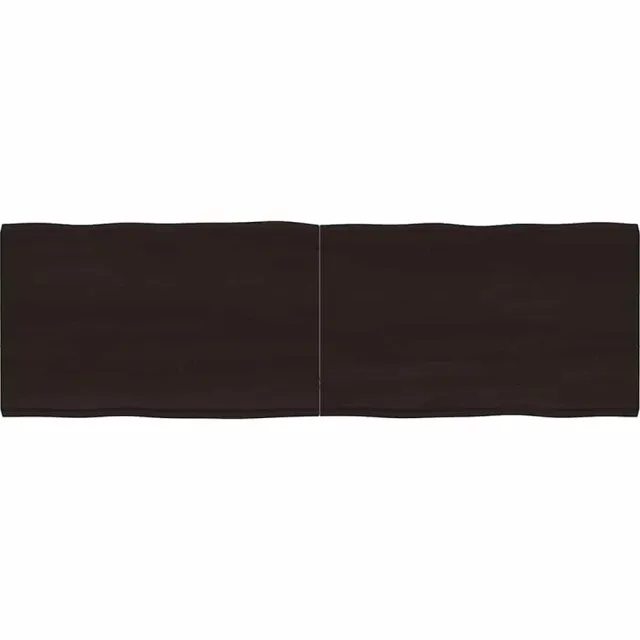 vidaXL Tafelblad natuurlijke rand 160x50x(2-4)cm eikenhout donkerbruin