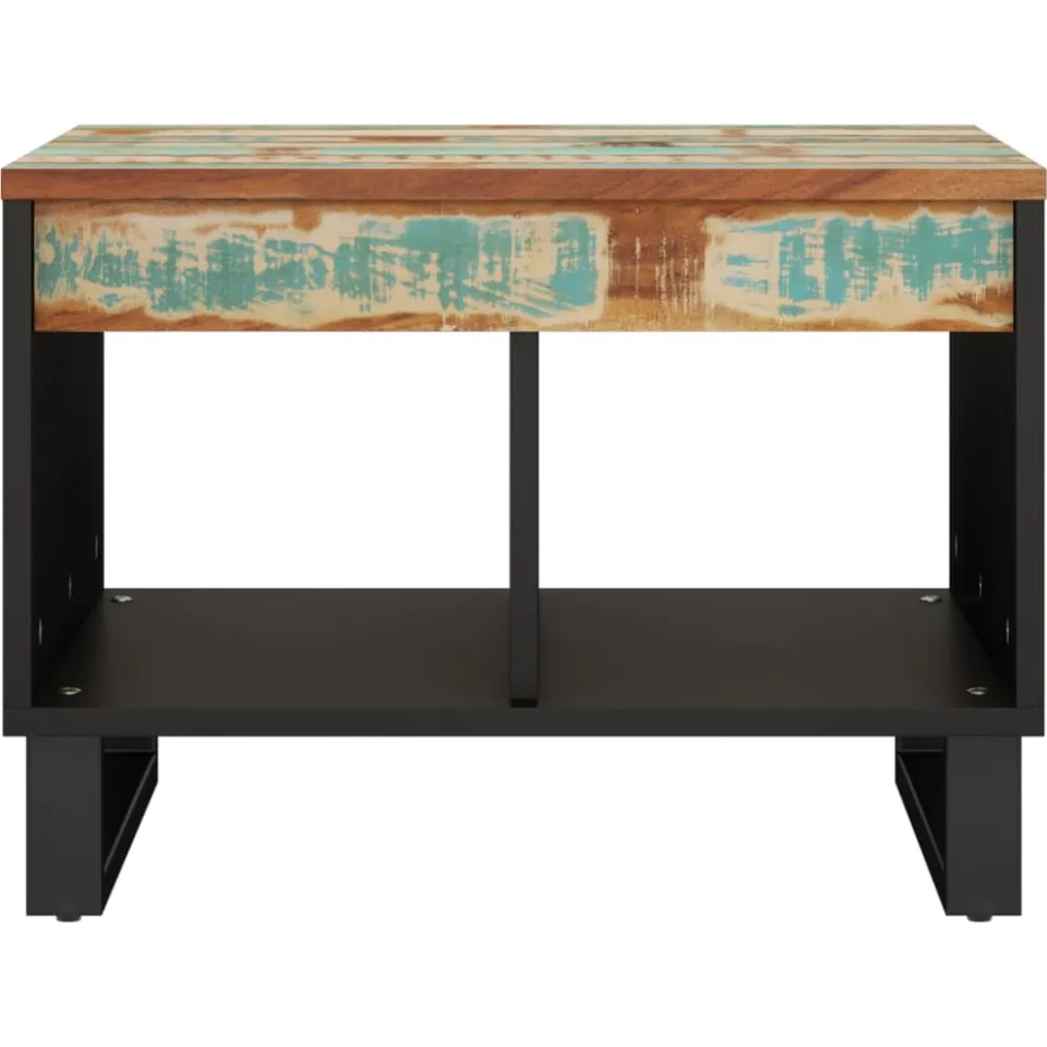 vidaXL Salontafel 55x50x40 cm massief gerecycled hout Meerkleurig