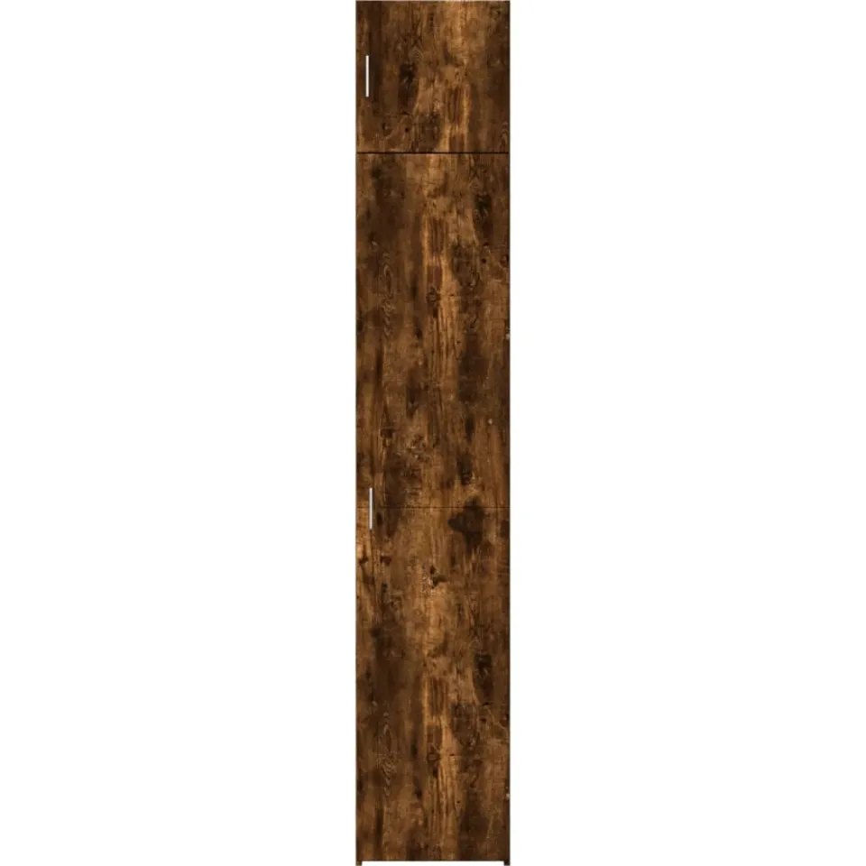 vidaXL Opbergkast smal 40x42,5x225 cm bewerkt hout gerookt eikenkleur Bruin