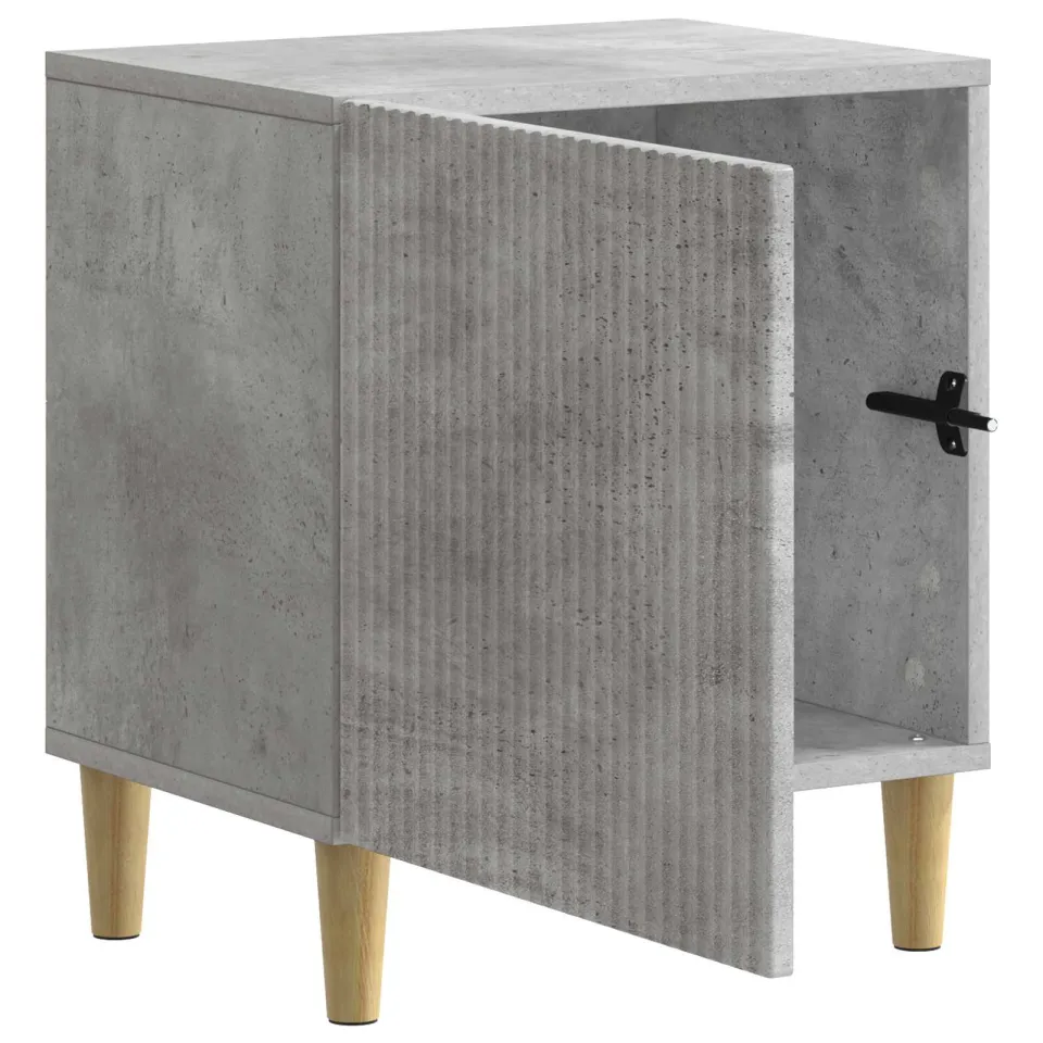 vidaXL Nachtkastje Betongrijs 43 x 34,5 x 50 cm Bewerkt hout grijs, foto 3