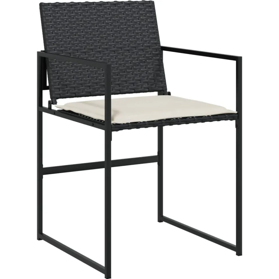 vidaXL 9-delige Tuinset poly rattan zwart, foto 4