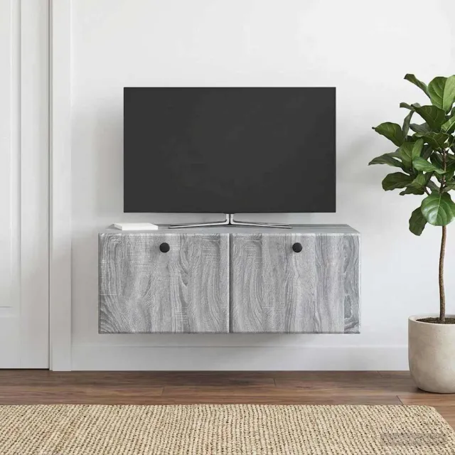 vidaXL Wandbeugel TV-kast 78,5 x 41 x 30 cm Grijs Sonoma Bewerkt hout, foto 2
