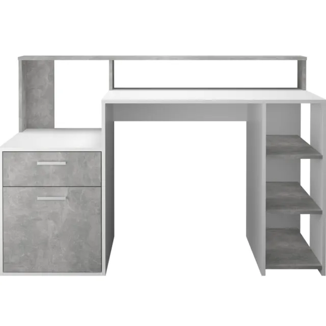 Bureau Eros Beton Grijs | Wit