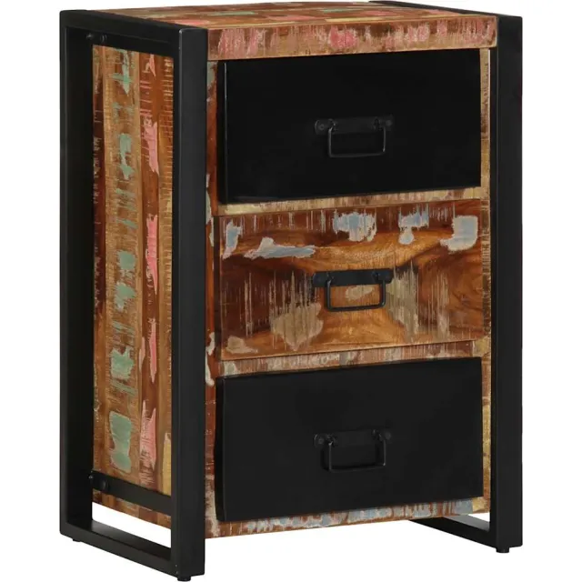 vidaXL Ladekast Multicolor 50x35x70 cm Massief Hout Hergebruikt Meerkleurig