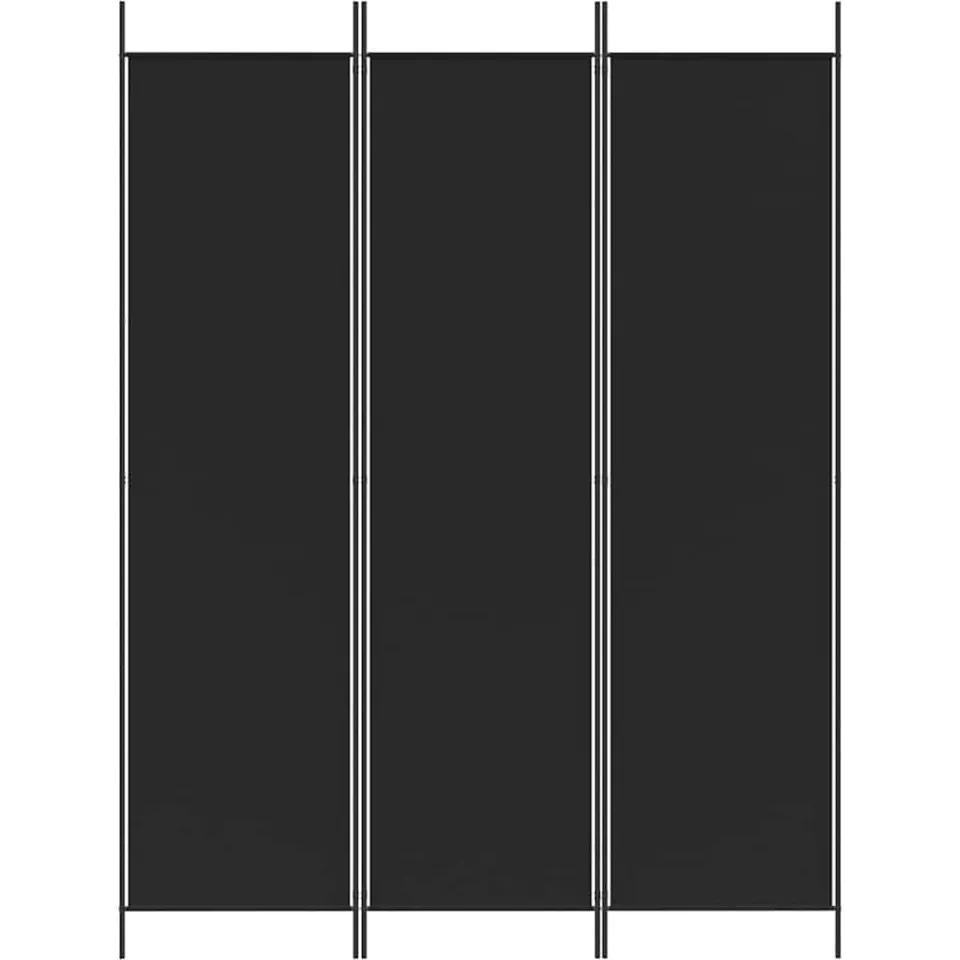 vidaXL Kamerscherm met 3 panelen 150x200 cm stof zwart, foto 3