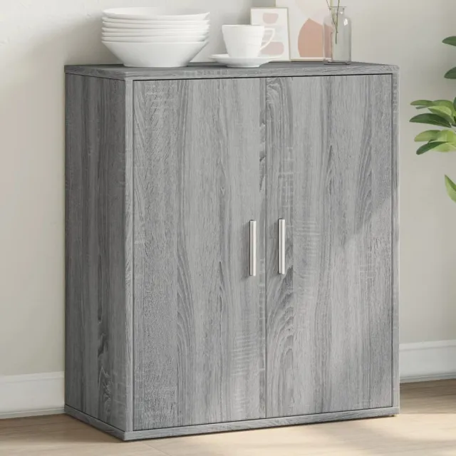 vidaXL Dressoir 60x31x70 cm bewerkt hout grijs sonoma, foto 2