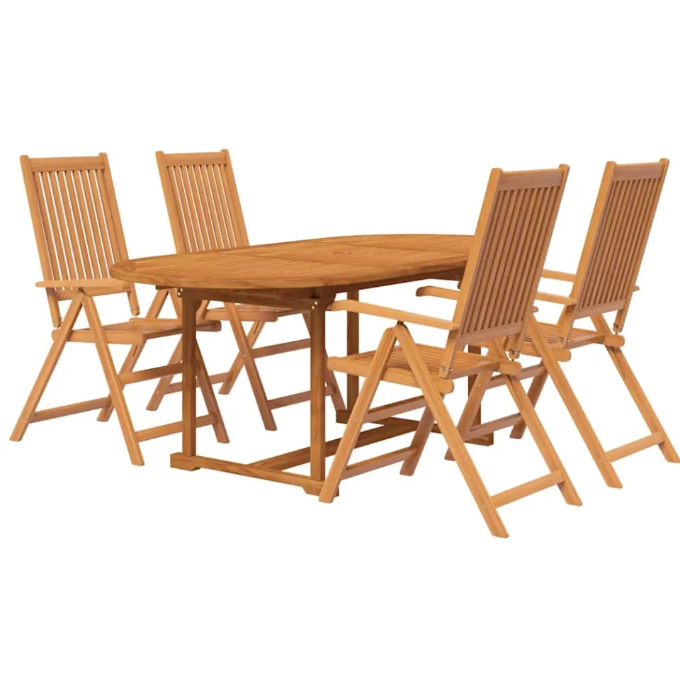 vidaXL 5-delige Tuinset massief acaciahout 120-170 cm bruin, foto 2