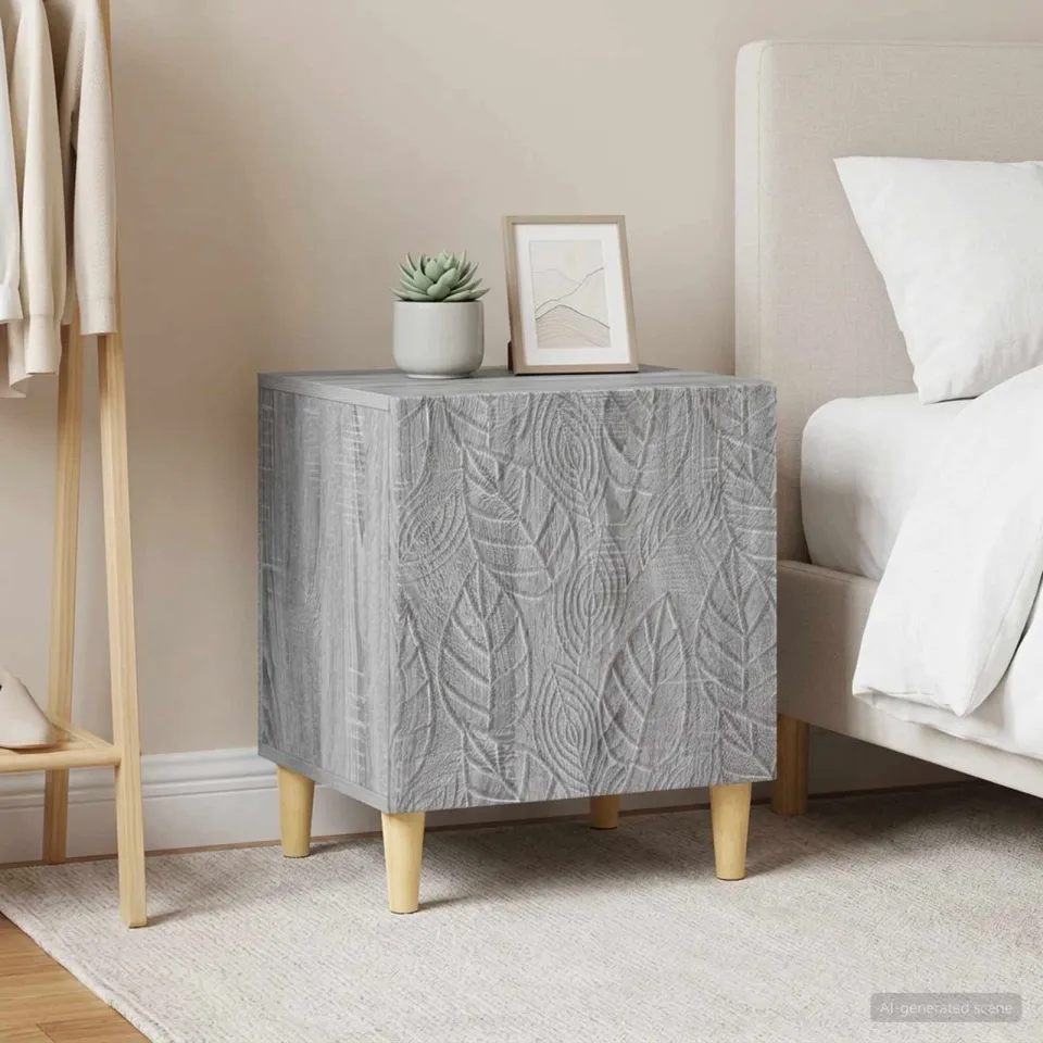 vidaXL Nachtkastje 2 st Grijs Sonoma 43 x 34,5 x 50 cm Bewerkt hout, foto 3