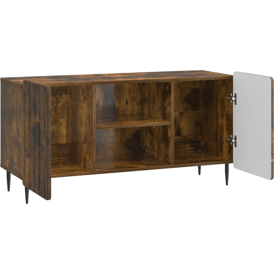 vidaXL TV-kast 102 x 34,5 x 52 cm Gerookt eiken Bewerkt hout, foto 4
