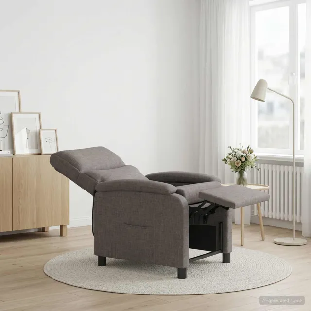 vidaXL Relaxfauteuil Taupe Stof