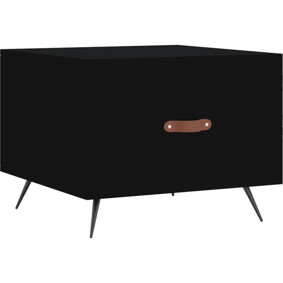 vidaXL Salontafel 50x50x40 cm bewerkt hout zwart, foto 3