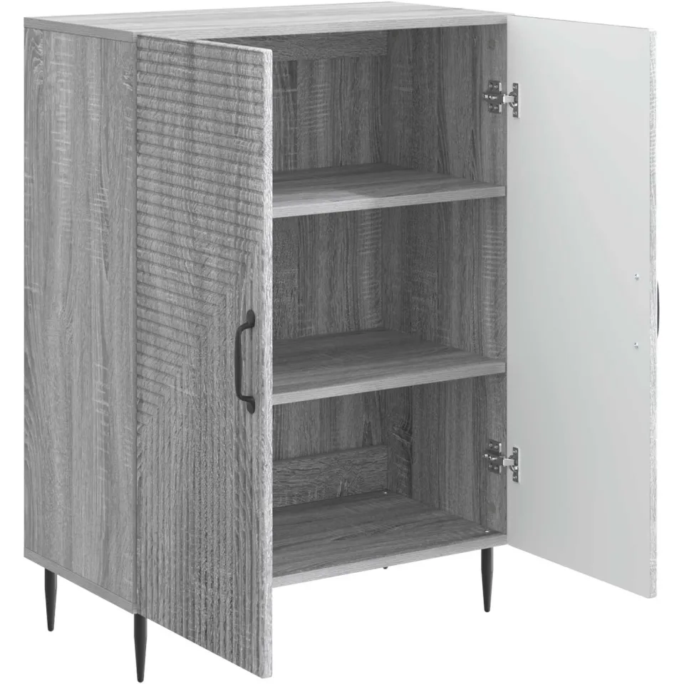 vidaXL Dressoir Grijs sonoma 66 x 34,5 x 89,5 cm Bewerkt hout, foto 3