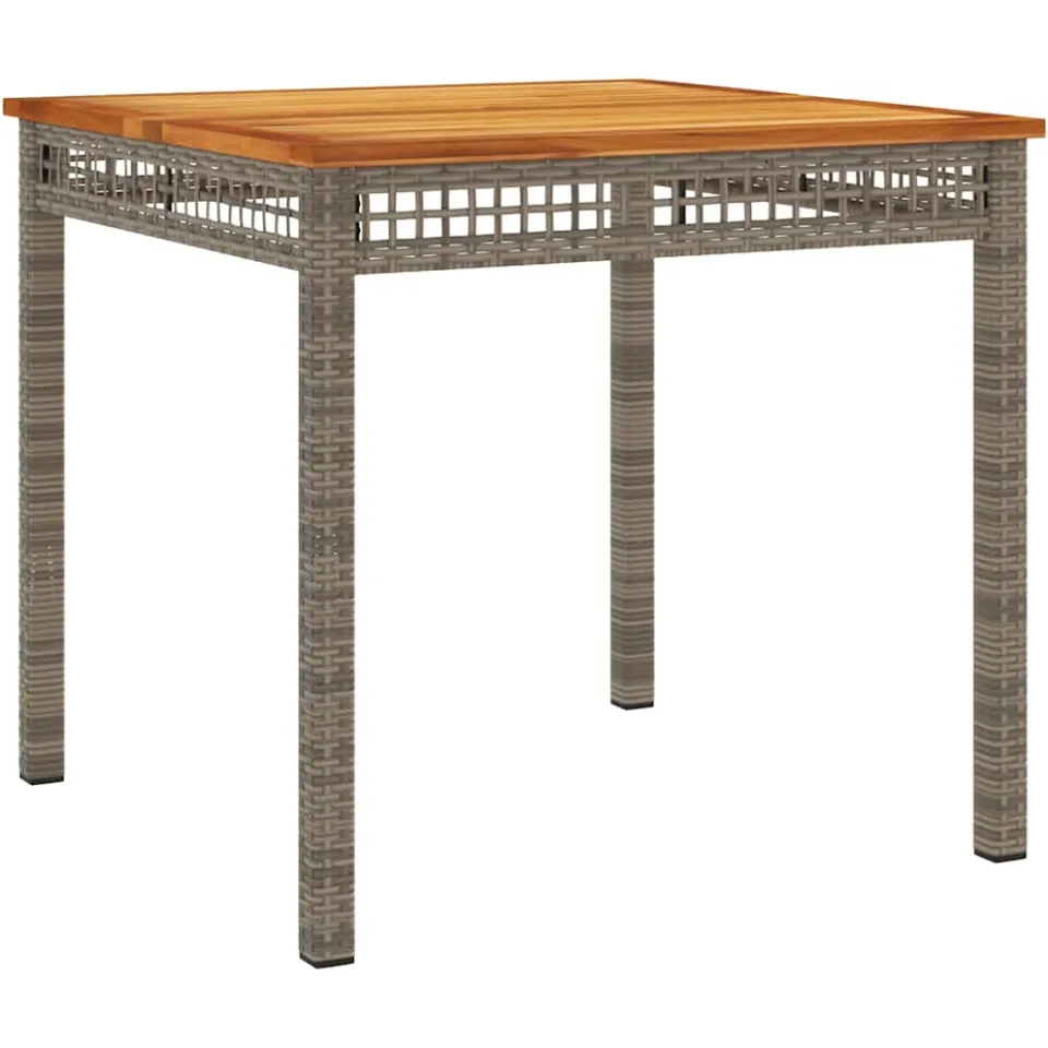 vidaXL 3-delige Tuinset met kussens poly rattan grijs, foto 4