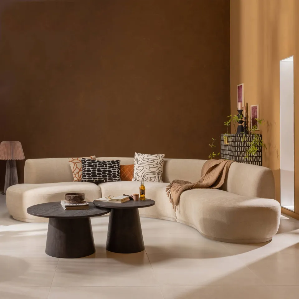 WOOOD Maan Salontafel - MDF - Donkerbruin - 45x60x60, foto 2
