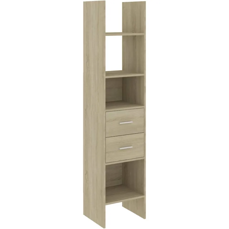 vidaXL Boekenkast 40x35x180 cm bewerkt hout sonoma eikenkleurig Bruin