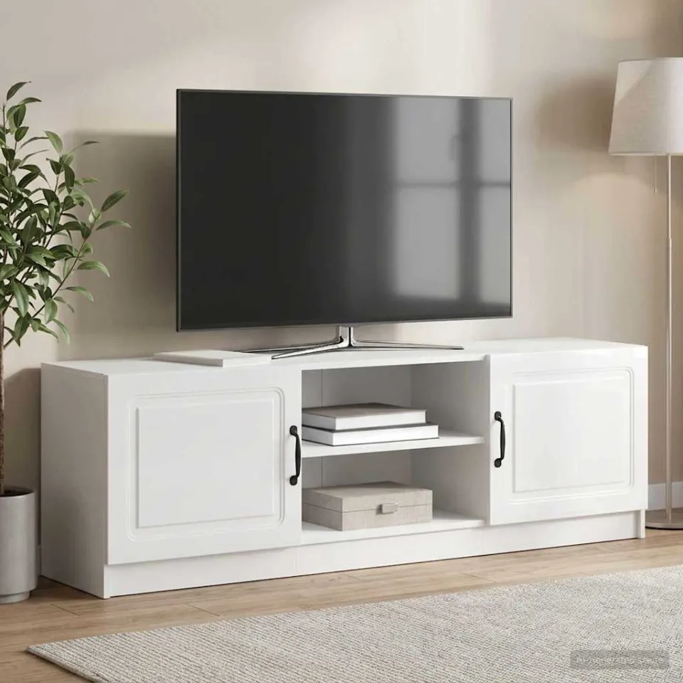 vidaXL Tv-meubel 150 x 31 x 47 cm Hoogglans Wit Bewerkt hout, foto 4