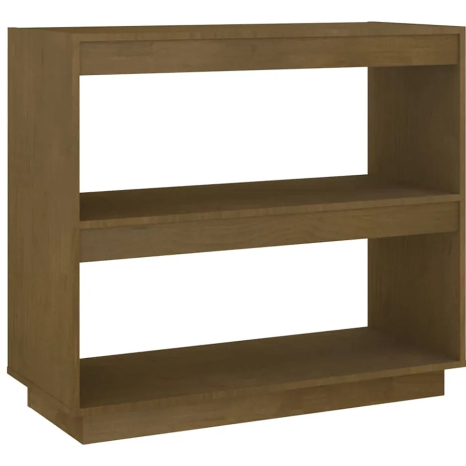 vidaXL Boekenkast 80x35x71 cm massief grenenhout honingbruin