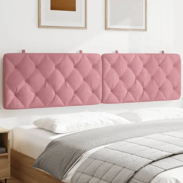 vidaXL Hoofdbordkussen 200 cm fluweel roze