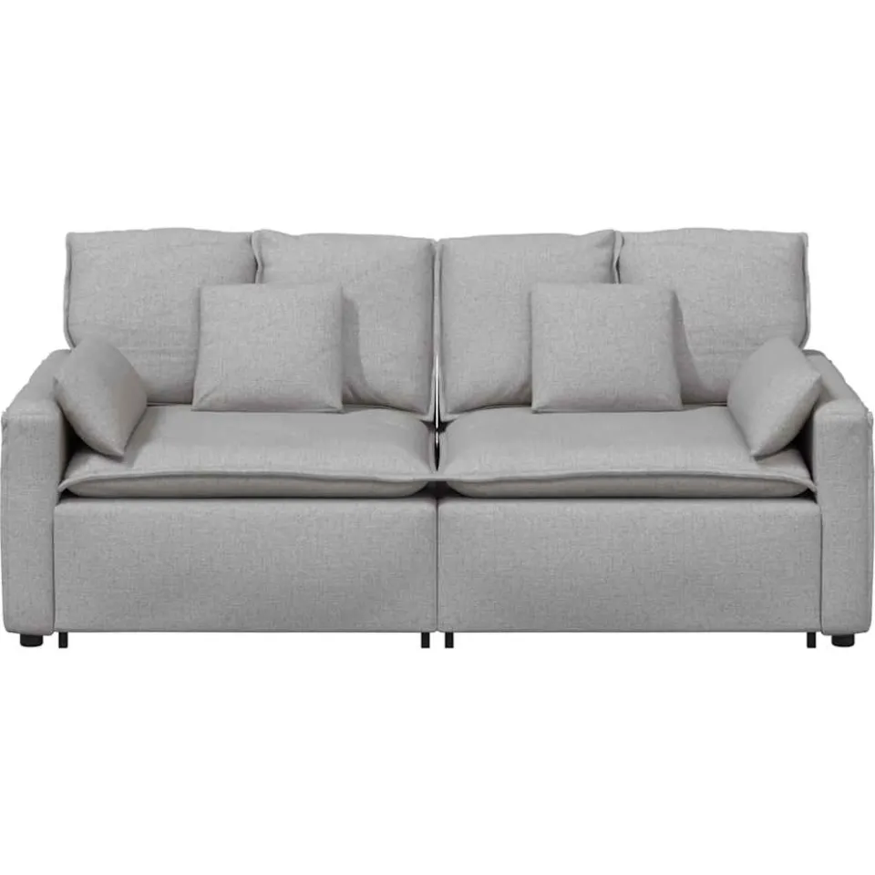 vidaXL Modulaire bank met kussens wolk grijs, foto 4