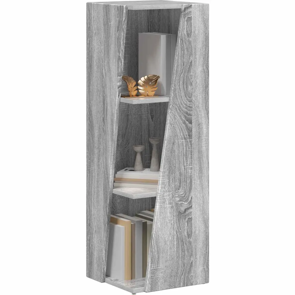 vidaXL Zijplank 33 x 32 x 100,5 cm Bewerkt hout Grijs Sonoma