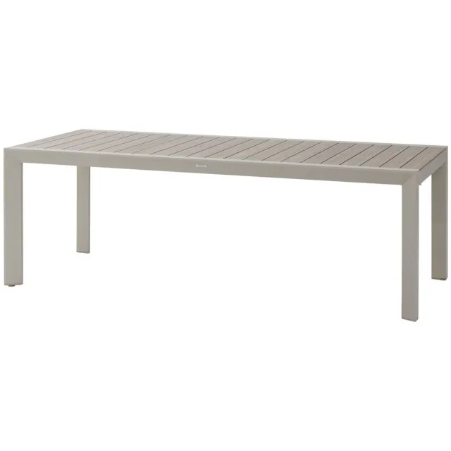 Hespéride Tuintafel voor 8 personen van aluminium met houtlook ÉVASION Beige lin