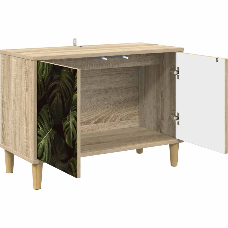 vidaXL Tv-meubel ELBURG 69 x 33 x 50 cm Sonoma Bewerkt hout Bruin