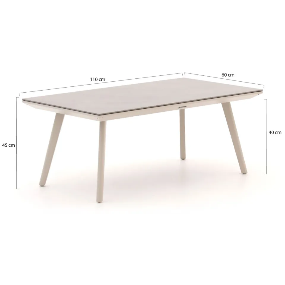Manifesto Furniture Manifesto Valsecca lounge tuintafel 110x60x45cm taupe, foto 3