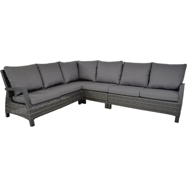 Lesliliving Outdoor Living - Lounge hoekset Prato Forte Donkergrijs/Antraciet