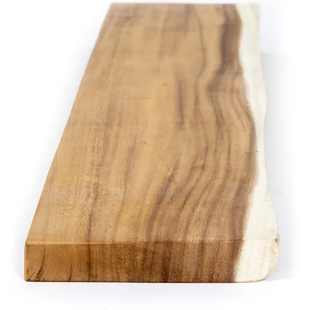 Tall Men Standing Stijlvolle Suarhouten Wandplank 100 cm - Natuurlijke Schoonheid - 1 meter – Duurzaam - Stijlvol - van Tall Men Standing bruin