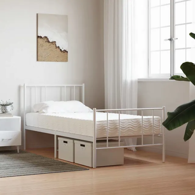 vidaXL Schuimmatras hardheid H2 H3 80x220 cm wit