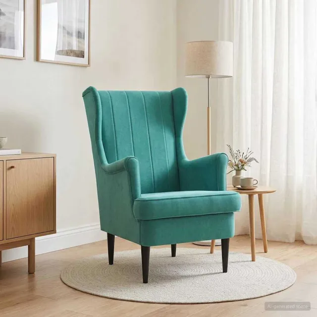 vidaXL Fauteuil Turquoise Fluweel