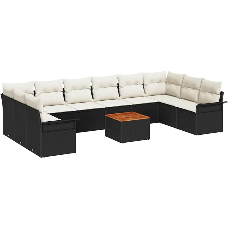 vidaXL 11 st Zwart