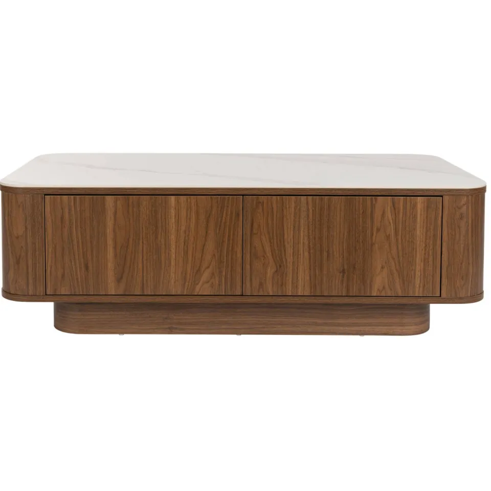 Housecraft Living Almira Ladekast Hout/ Marmerlook Walnootkleur, foto 3