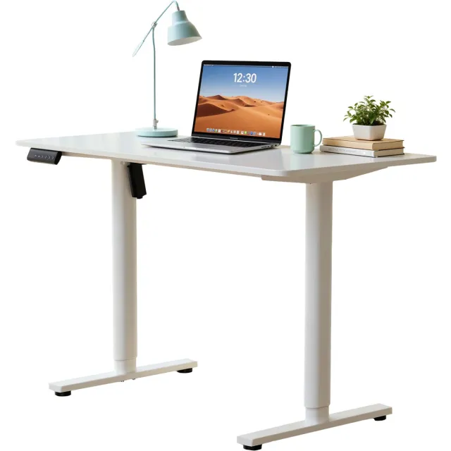 Phreeze Zit Sta Bureau Elektrisch - 120 x 60 cm - Computer Tafel - Geheugenstanden - In Hoogte Verstelbaar - Ergonomisch - Thuiswerkplek & Kantoor - Wit