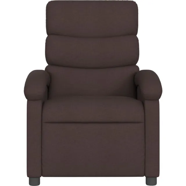 vidaXL Massagestoel - verstelbaar - stof - donkerbruin