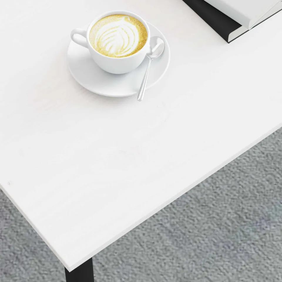 vidaXL Salontafel Wit 100 x 50 x 45 cm Massief grenenhout, foto 3