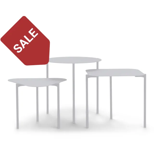 Spinder Design bijzettafel Do-Re-Mi - Grijs - Set van 3 - Staal